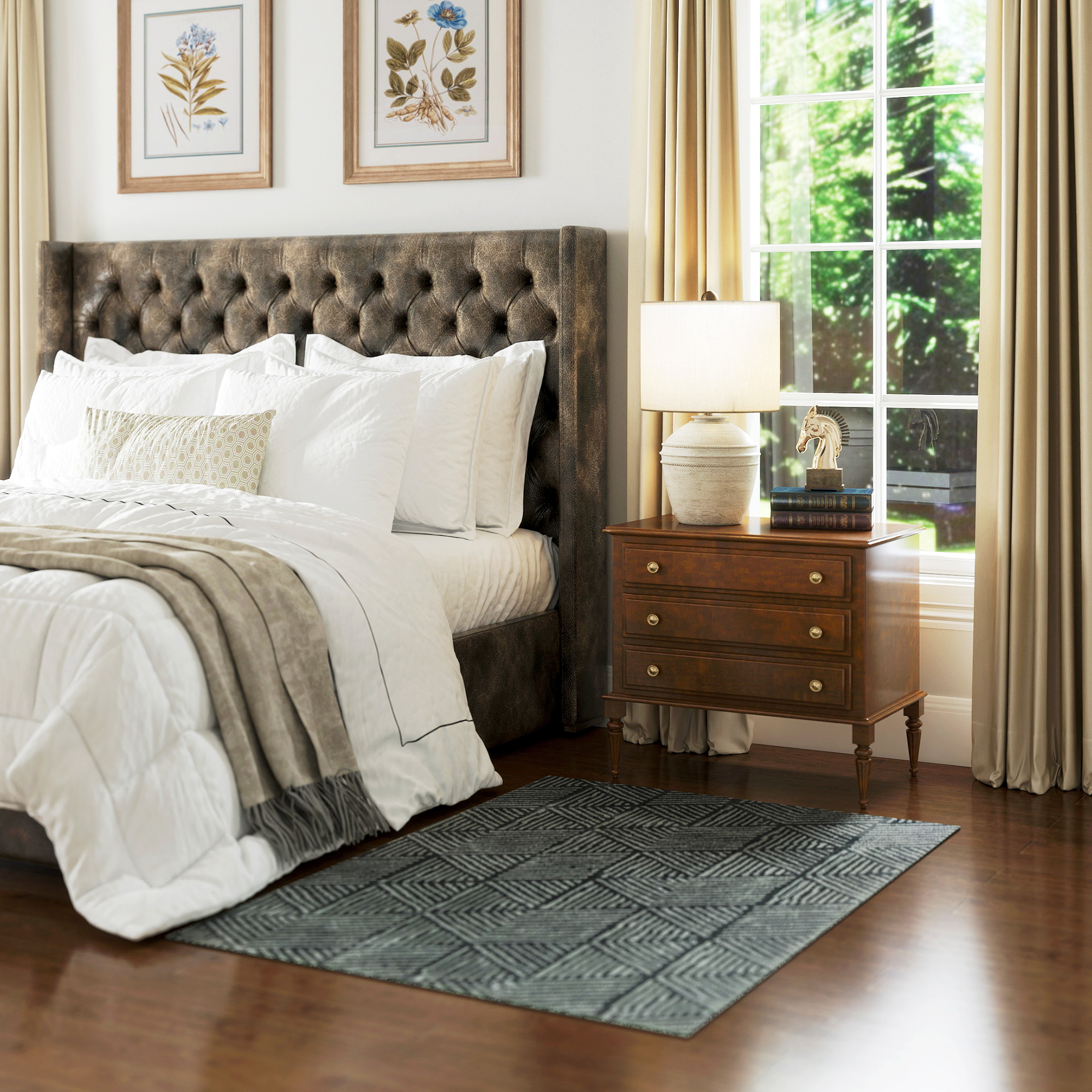 Teppich Wohnzimmerteppich im Modern Stil, waschbar Flächenteppich 150 x 80 cm Dunkelgrau