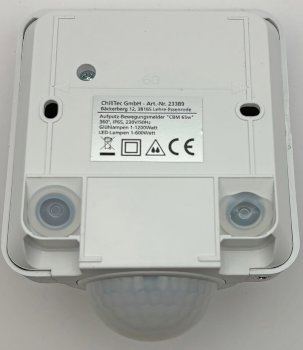 Aufputz-Bewegungsmelder "CBM 65" / 360°, max. 10m Detektion, IP65, weiß