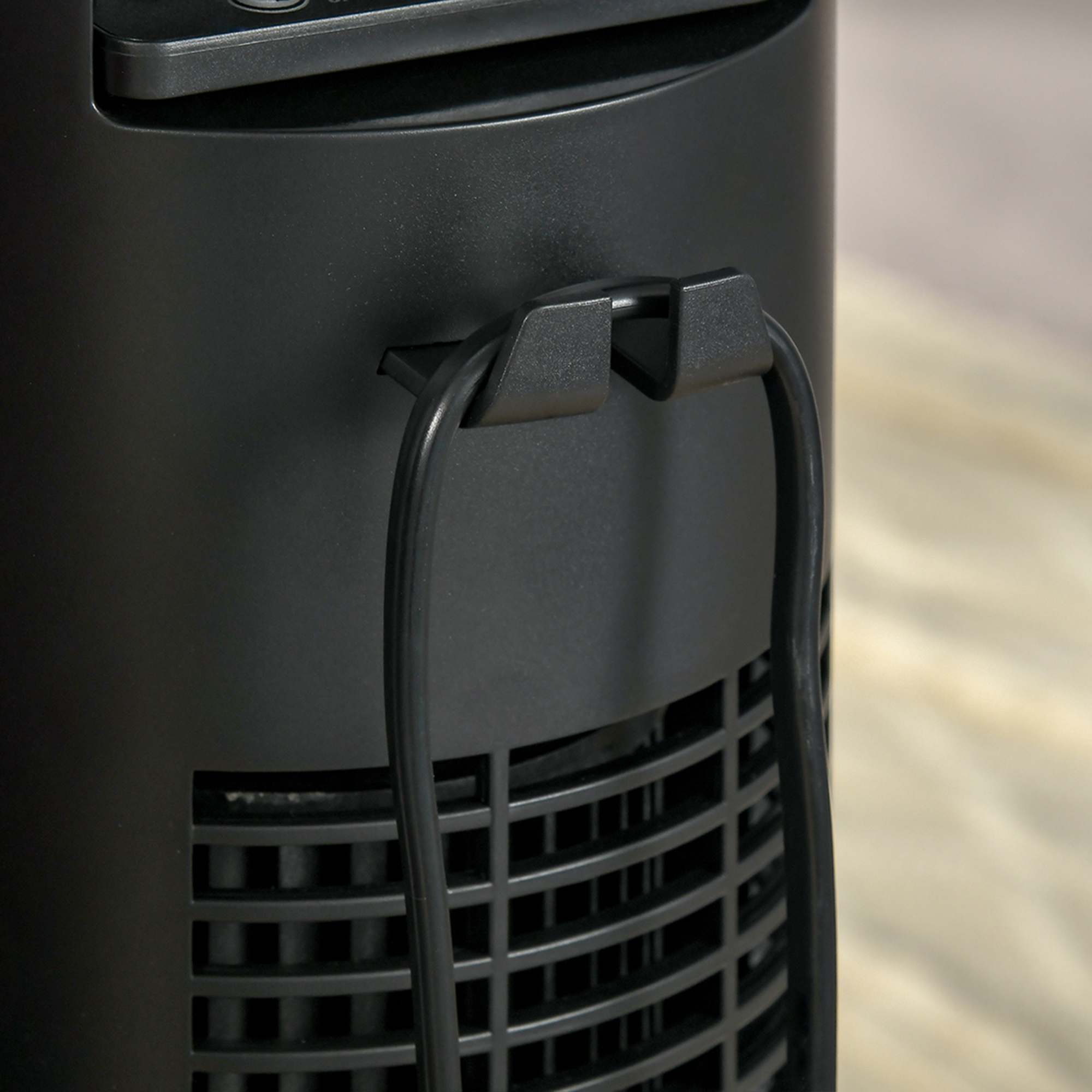 Turmventilator leise mit Fernbedienung 117 cm 70° Oszillierende Ventilator Standventilator mit 4 Modi, 3 Geschwindigkeiten, 12 Std.-Timer, LED-Anzeige, Schwarz