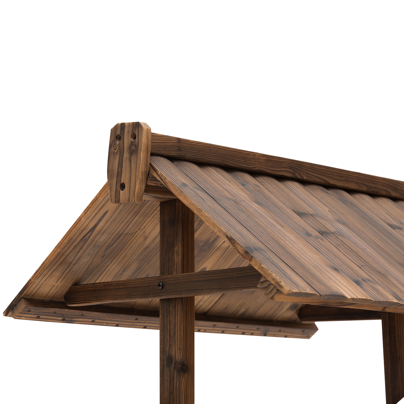 Gartenbrunnen, Zierbrunnen, Springbrunnen, Wasserfall, Regulierbar, Massivholz, Braun, 68 x 57 x 118 cm