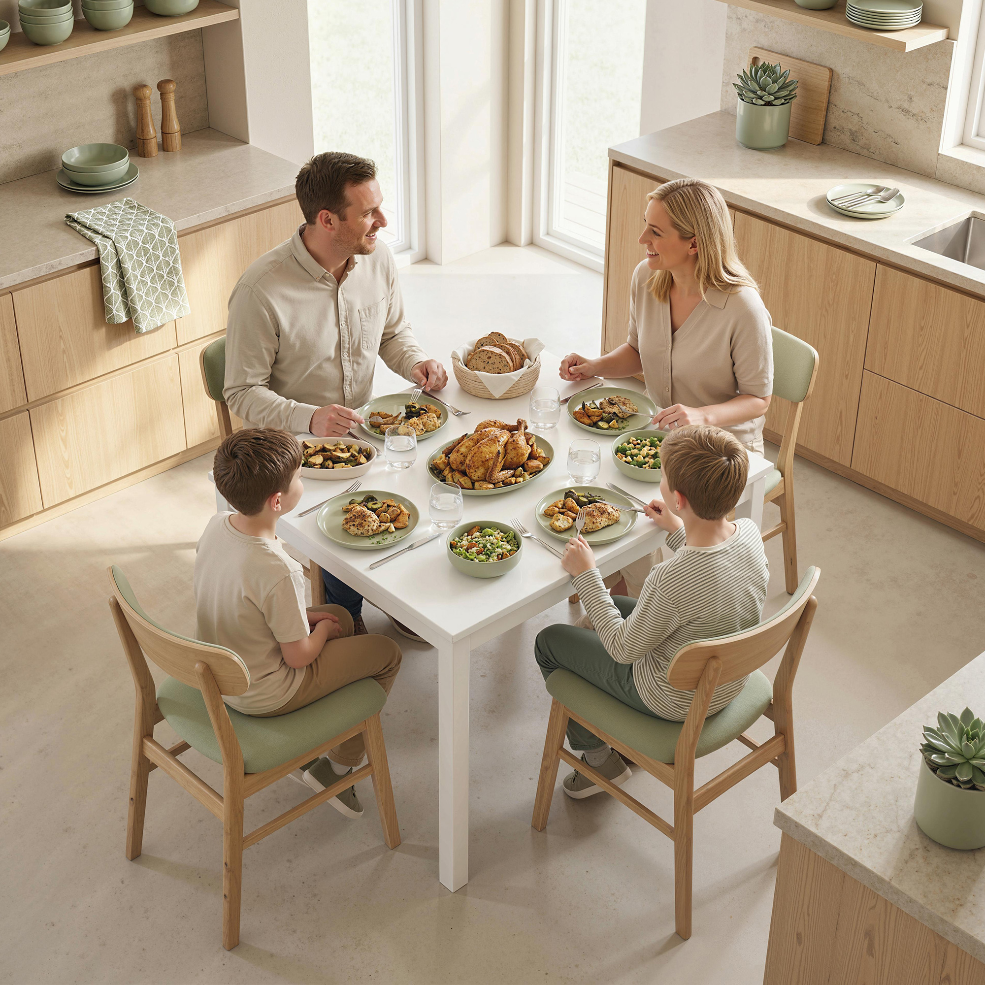 ausziehbarer Esstisch 80-120 cm für 4-6 Personen, Platzsparender Küchentisch mit einfacher Ausziehfunktion, Natur