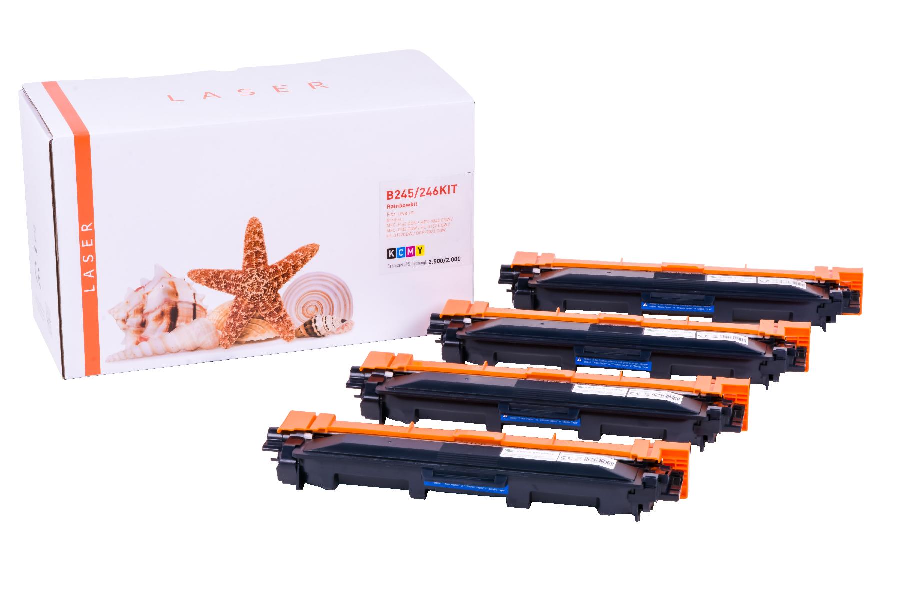TN246KIT Univ. Toner TN241/242/245/246 Rainbowkit für Brother / TN246KIT / BK2.500 / CMY2.200 Seiten TN246KIT Univ. Toner TN241/242/245/246 Rainbowkit für Brother / TN246KIT / BK2.500 / CMY2.200 Seiten