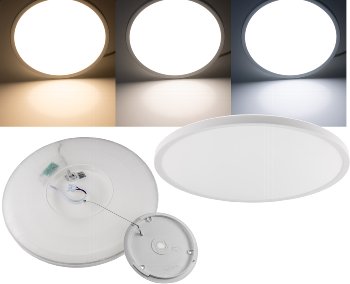 LED Deckenleuchte "Santano FR-42 CCT" / IP54, Ø 42cm, 24W, CCT 3000-6000k