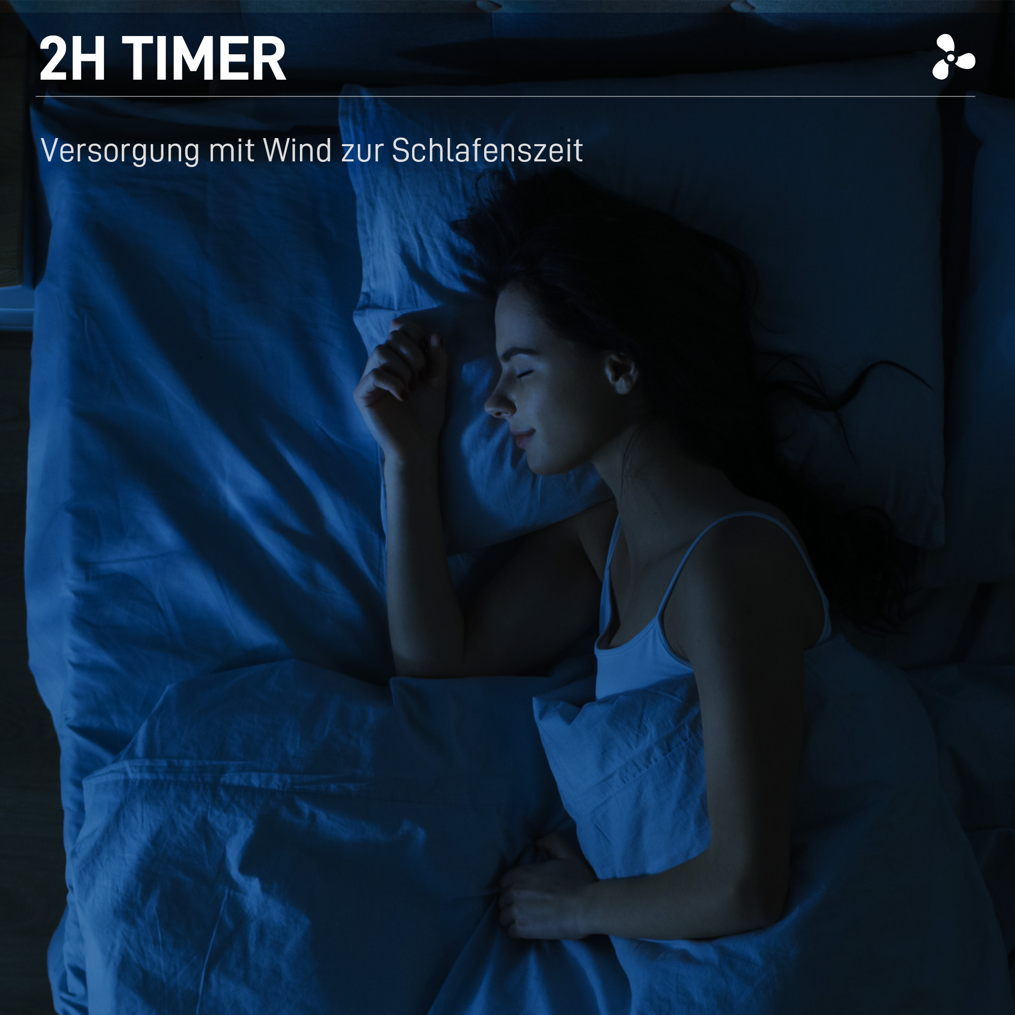 2-in-1 Ventilator mit Befeuchter, 3 Geschwindigkeiten, Timerfunktion, 3 L Tank, 44,5 x 38,5 x 120cm, Schwarz