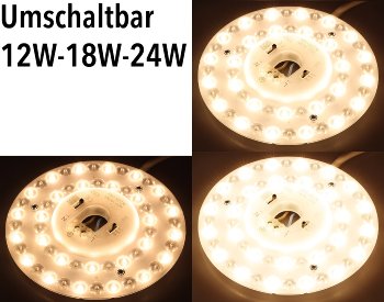 LED Umrüstmodul "UM1224cct" für Leuchten / Ø 17cm, 12-18-24W, Magnethalter