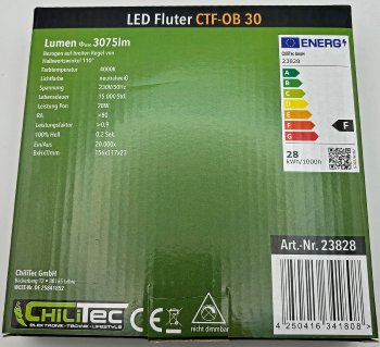 LED-Fluter "CTF-OB 30" / IP65, 28W, 3075lm, 4000K neutralweiß