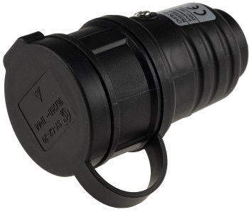 Schutzkontakt-Gummikupplung für Außen / Schutzkappe, 250V/16A, IP44