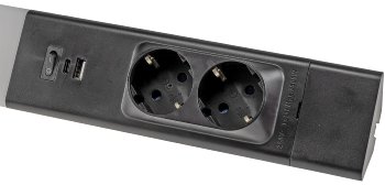 LED Unterbauleuchte "Arusha" schwarz / USB A+C PD, 60cm, Licht neutralweiß