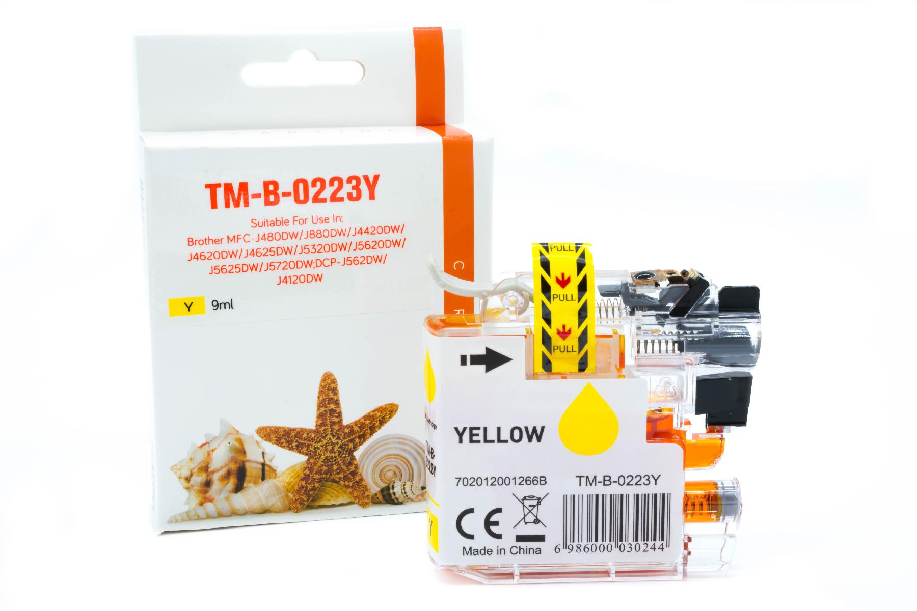 LC223Y alternativ Seestern Tinte gelb für Brother / LC223Y / 9ml LC223Y alternativ Seestern Tinte gelb für Brother / LC223Y / 9ml