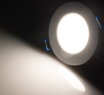 LED-Einbauleuchte "Flat-30 FR-R" 4200K / Ø85x30mm, 5W, 500lm, IP44, rund, weiß