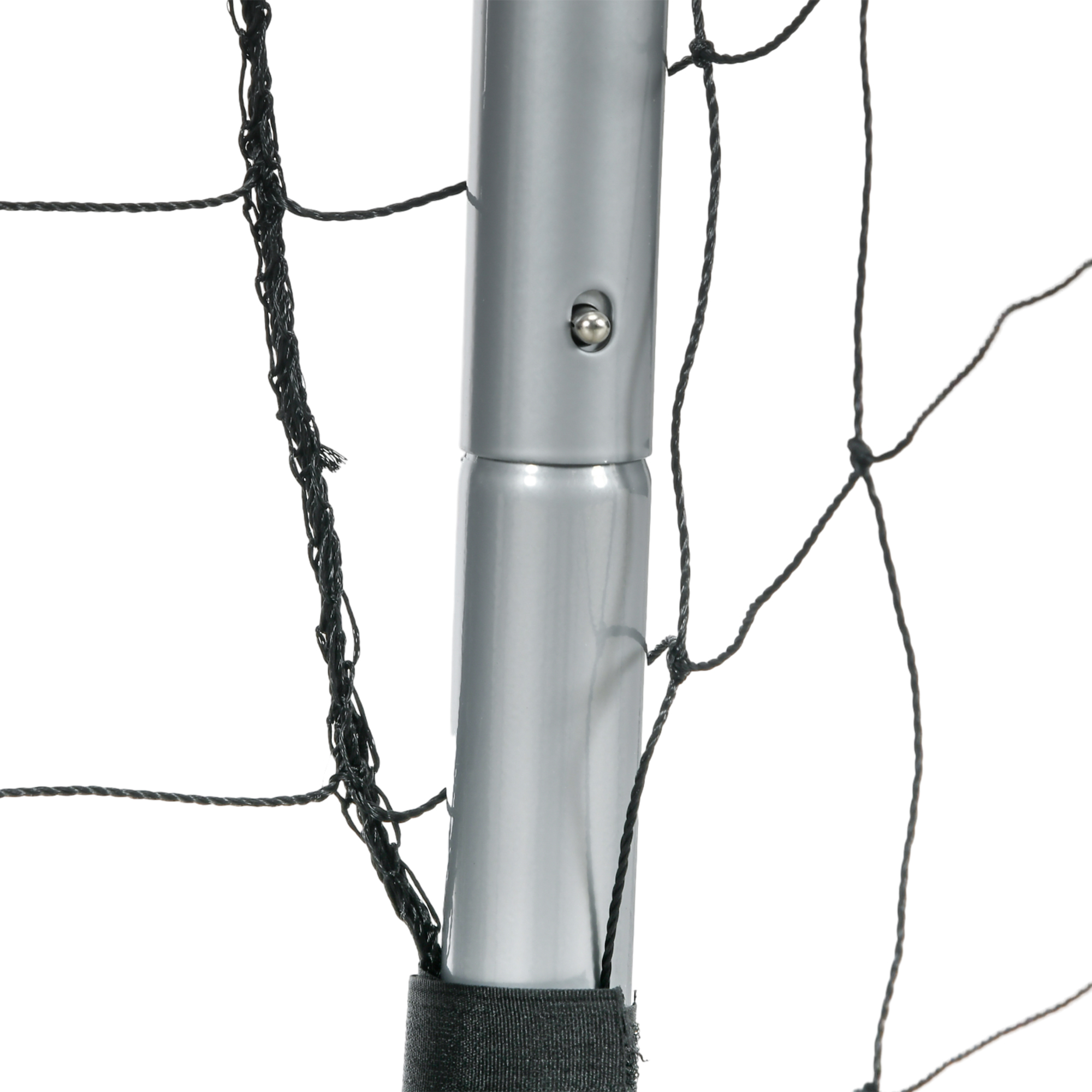 Fußballtor wetterfest, stabiles Metallgestell, reißfestes Netz, 160H x 240L x 85B cm, Grau