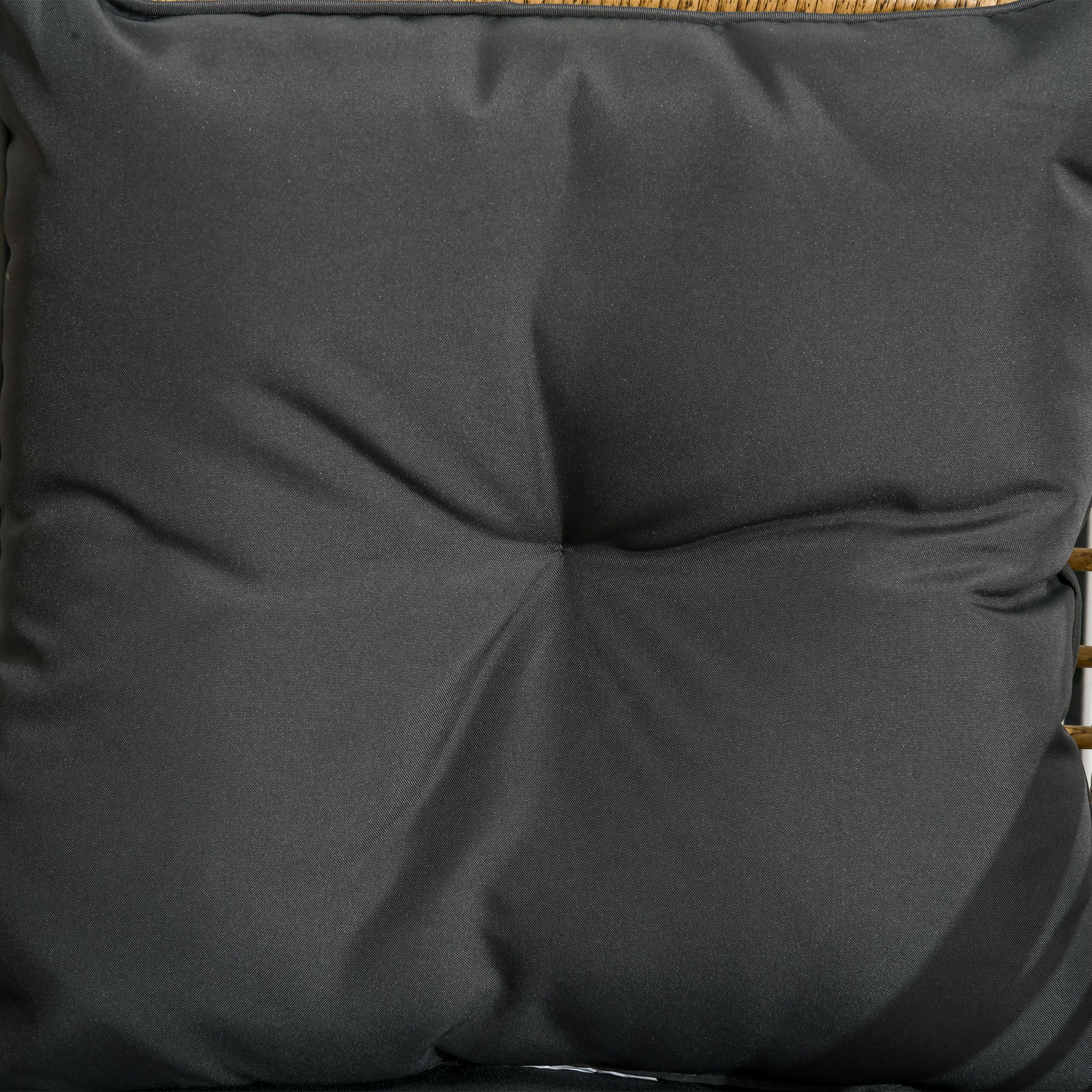 3-teiliges Bistro-Set, wetterbeständig, 1 Beistelltisch, 2 Stühle, 62 cm x 65 cm x 78 cm, Sand+Dunkelgrau