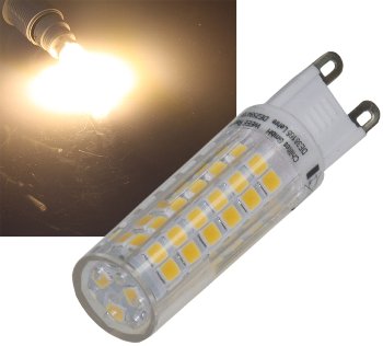 LED Stiftsockel G9, 6W, 590lm / 3000k, 330°, 230V, warmweiß
