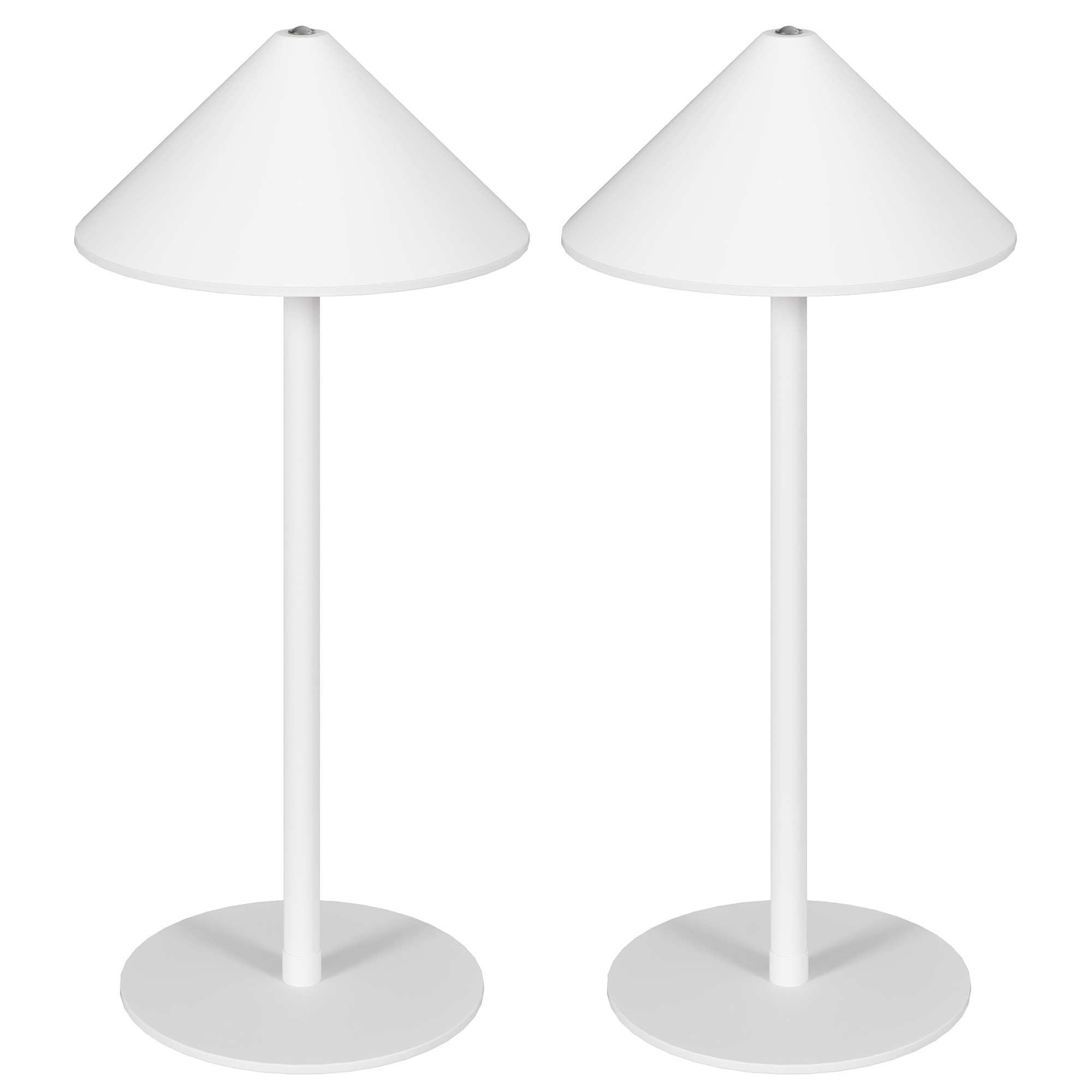 LED-Tischlampe mit USB-Kabel, Touchschalter, Metall, wiederaufladbar, Weiß