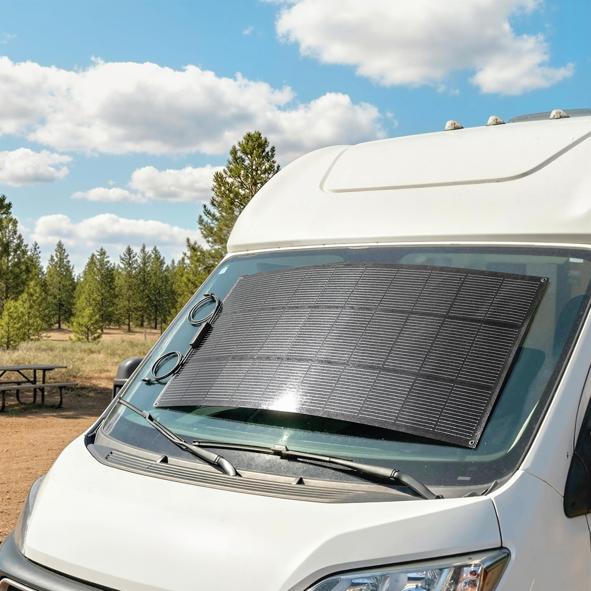 Solarpanel 100W 18V Tragbares Outdoor Solarladegerät mit  2 USB, LCD-Anzeige IP67 Wasserdicht