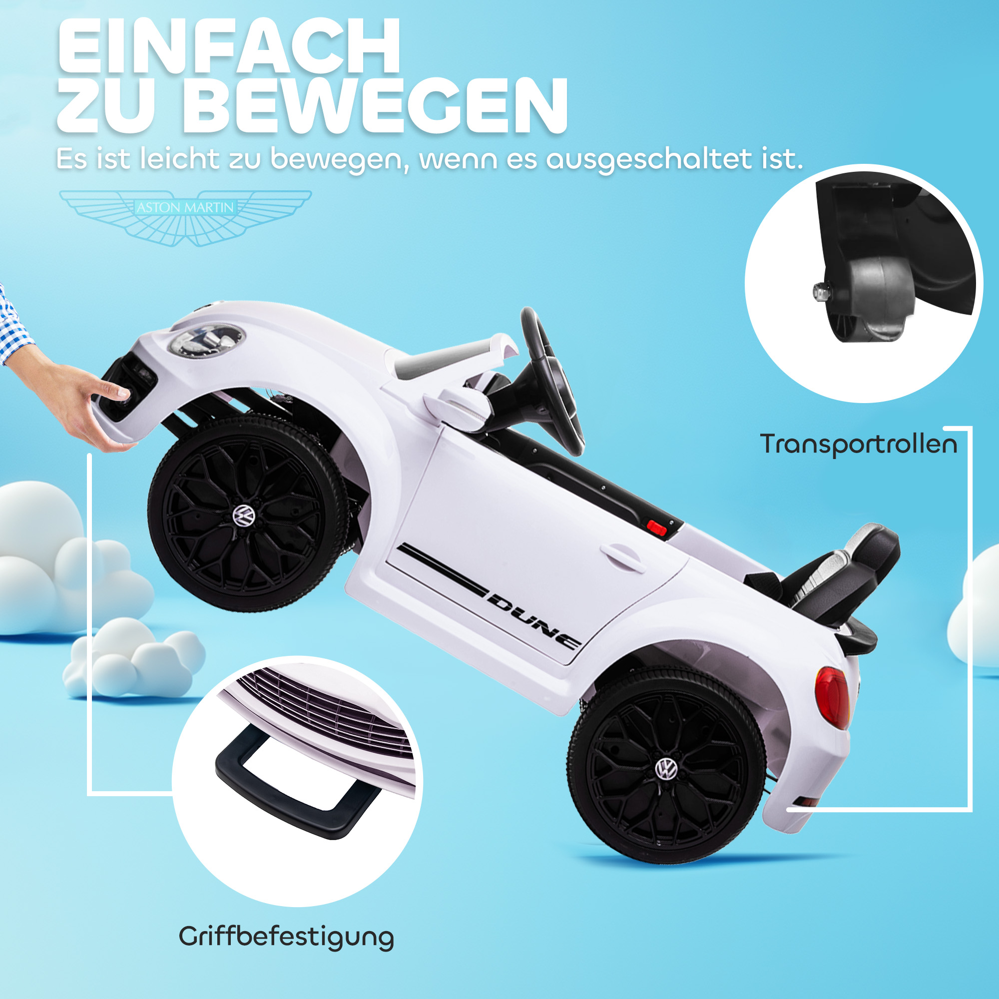 Kinderfahrzeug VW Käfer, weiß