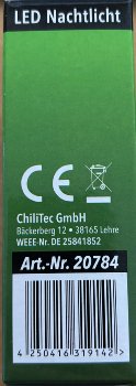 LED Nachtlicht mit Tag/Nacht-Sensor, 230V, warmweiße LEDs, nur 1W