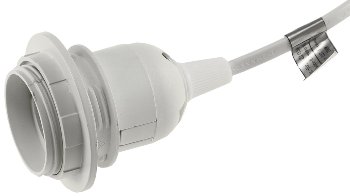 Netzkabel mit Schalter und E27 Fassung / 1,4m + 2m lang, weiß