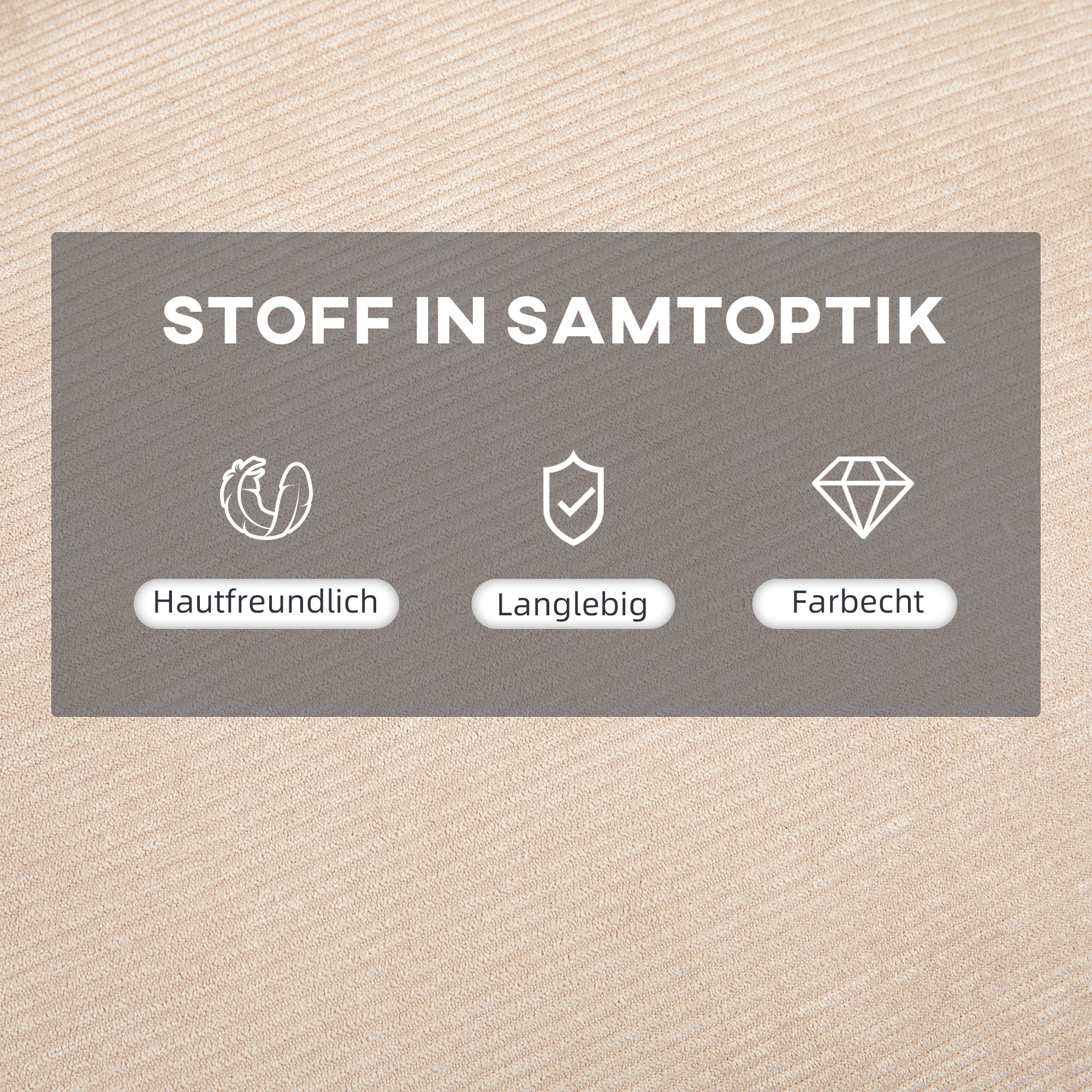 Polstersessel mit Hocker, Relaxsessel mit Liegefunktion, Polsterstuhl, Kissen, Fernsehsessel, 68 x 91,5 x 88 cm, Beige