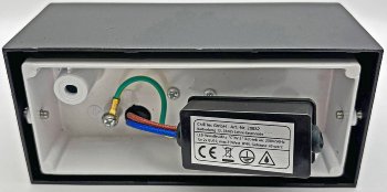 Außen-Wandleuchte "CTW-2" / für 2x GU10, IP44, Gehäuse grau