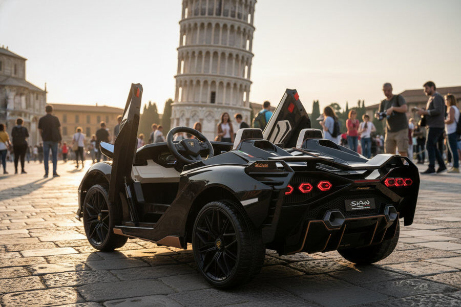 Kinderfahrzeug Lamborghini SIAN 2 Sitzer - schwarz