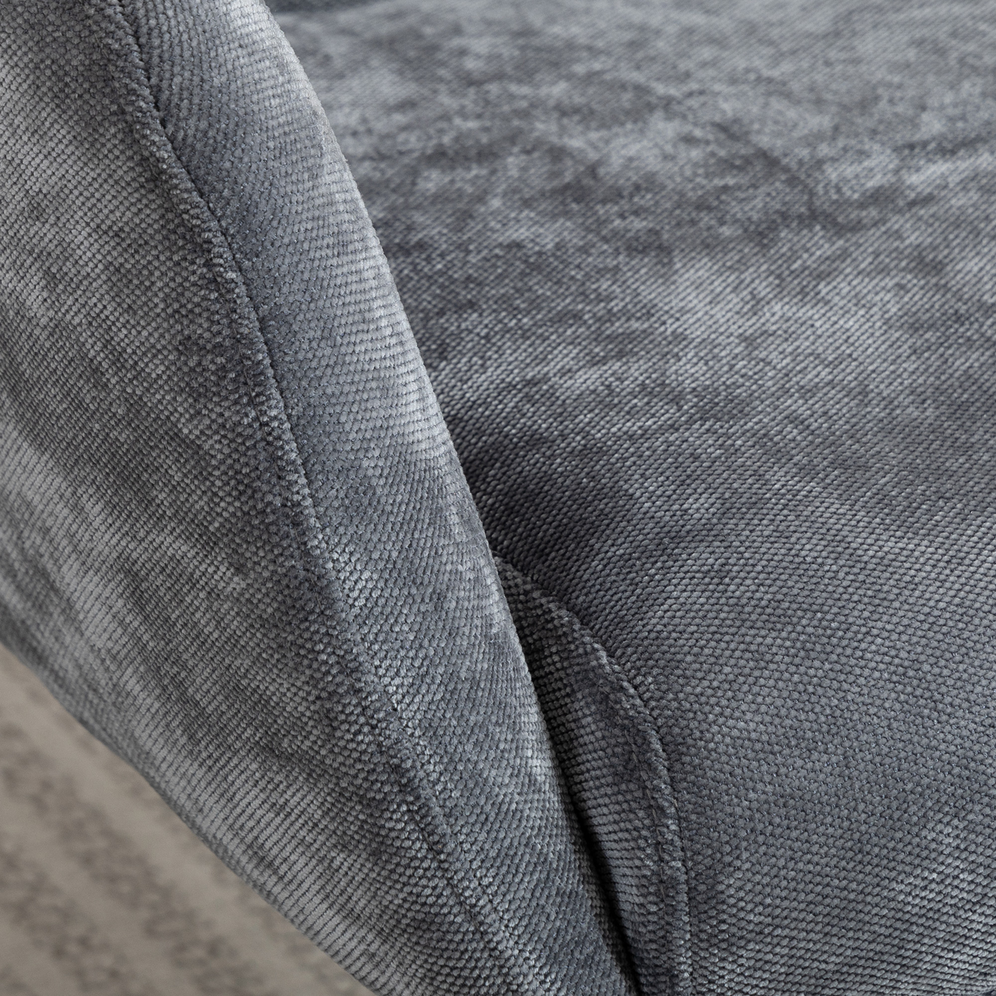 Polstersessel mit Fußhocker, Lounge-Sessel mit hoher Rückenlehne, Metallbasis, für Wohnzimmer, Schlafzimmer, Grau