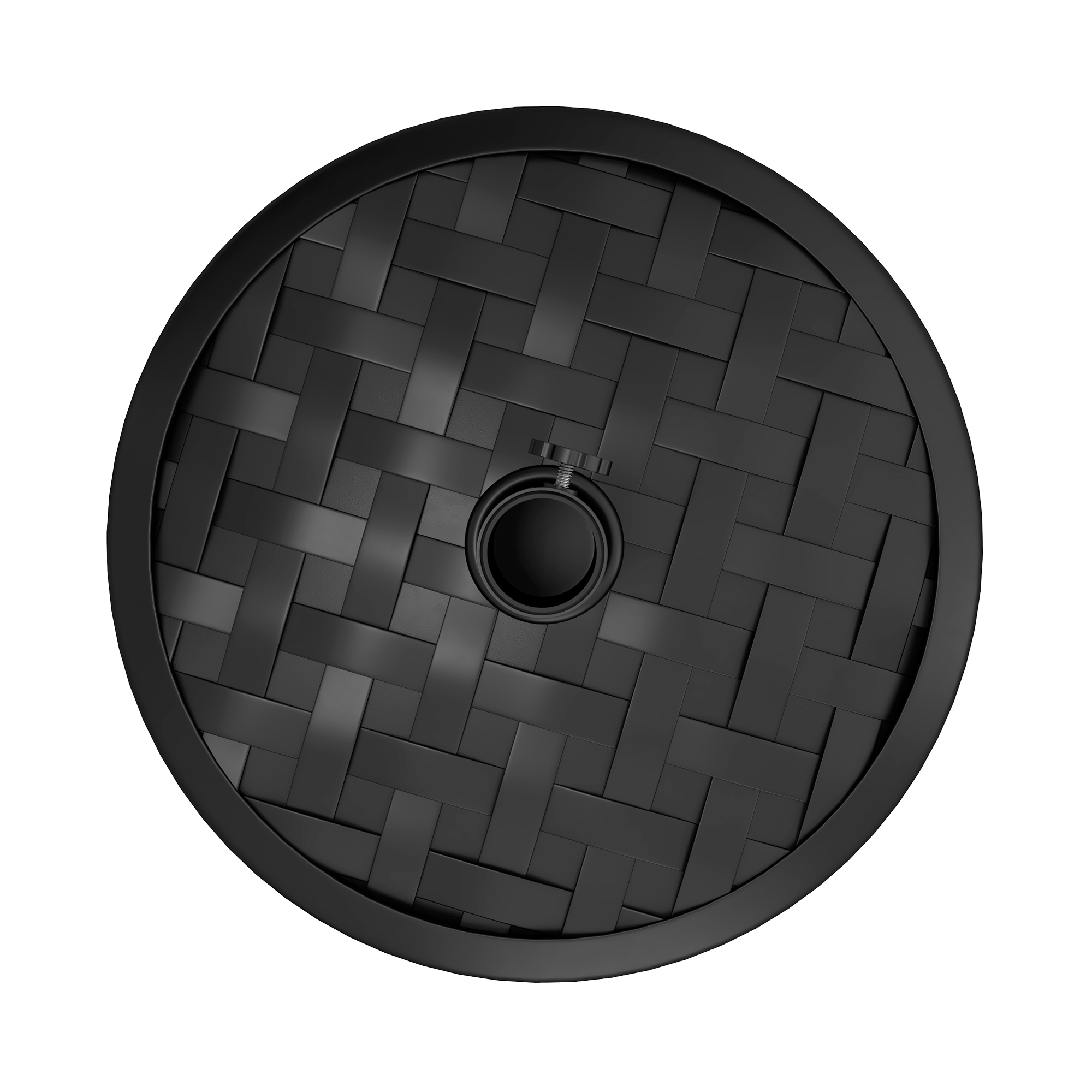 Sonnenschirmständer aus Beton 18 kg Schirmständer, Rund Schirmhalter für Sonnenschirm 32/38/48mm Schwarz