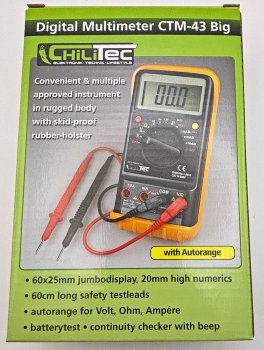 Digital-Multimeter "CTM-43 big", Volt, Amp., Ohm, autom. Messbereichswahl