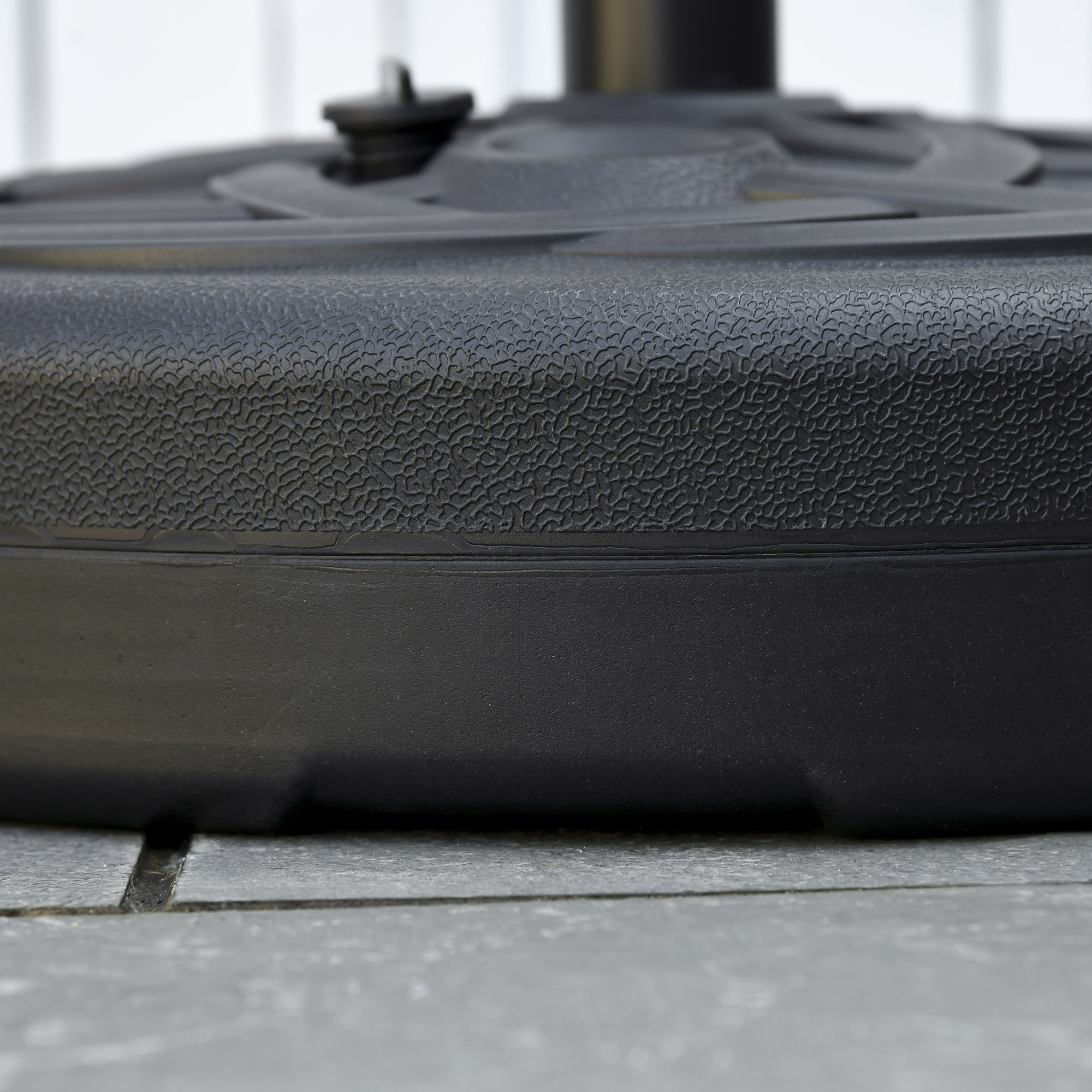 Schirmbasis, Sonnenschirmständer aus Kunststoff und Metall, mit Wasser und Sand befüllbar, Ø56 x 30,5H cm, Schwarz