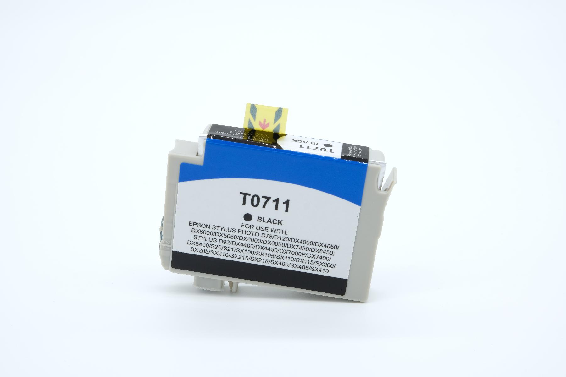 T0711 alternativ Tinte schwarz für Epson / C13T07114010 / 13ml T0711 alternativ Tinte schwarz für Epson / C13T07114010 / 13ml