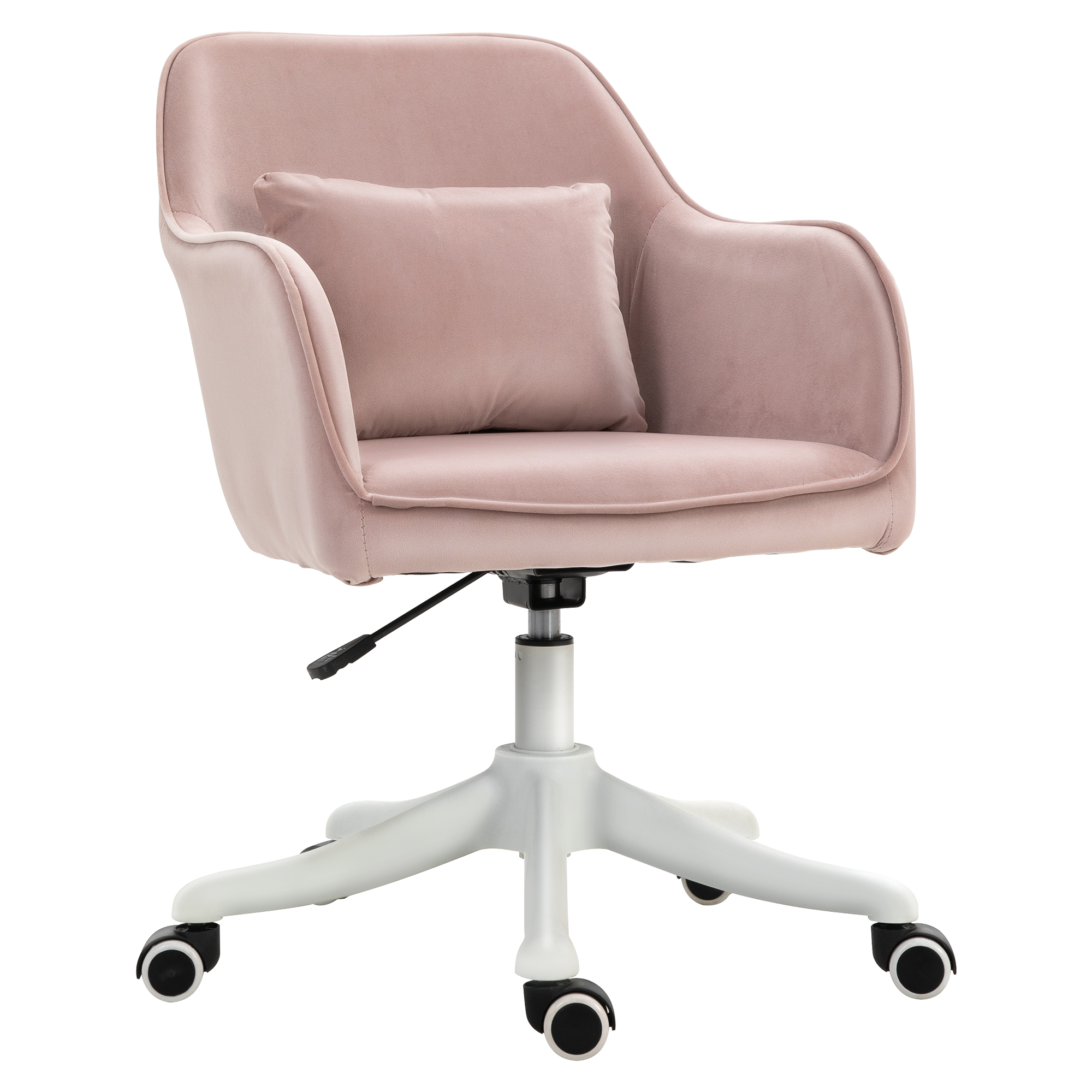 Massage Schreibtischstuhl 78-86 cm höhenverstellbarer Bürostuhll Drehstuhl Computerstuhl mit USB-Schrittstelle Arbeitsstuhl mit Vibrationsfunktion Lendenkissen Massagefunktion rosa