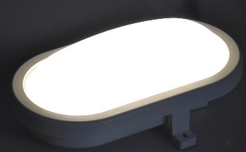 LED Oval-Armatur "FRL-O 12" IP44 / Feuchtraum-Leuchte, 13W, 965lm, 4000K