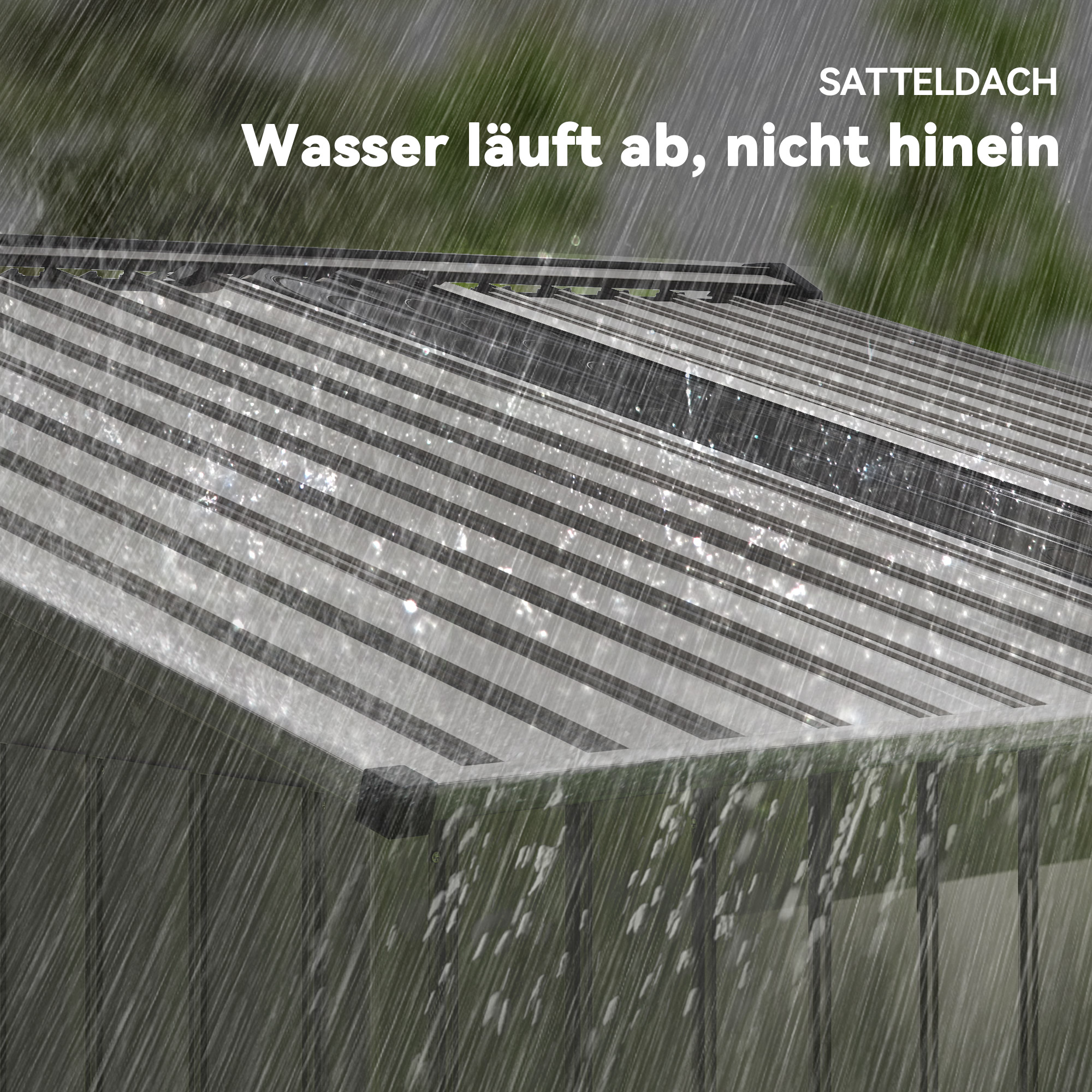 Geräteschuppen aus Metall mit Schiebetüren und Belüftungsfenstern, 277 x 195 x 192 cm, Grau