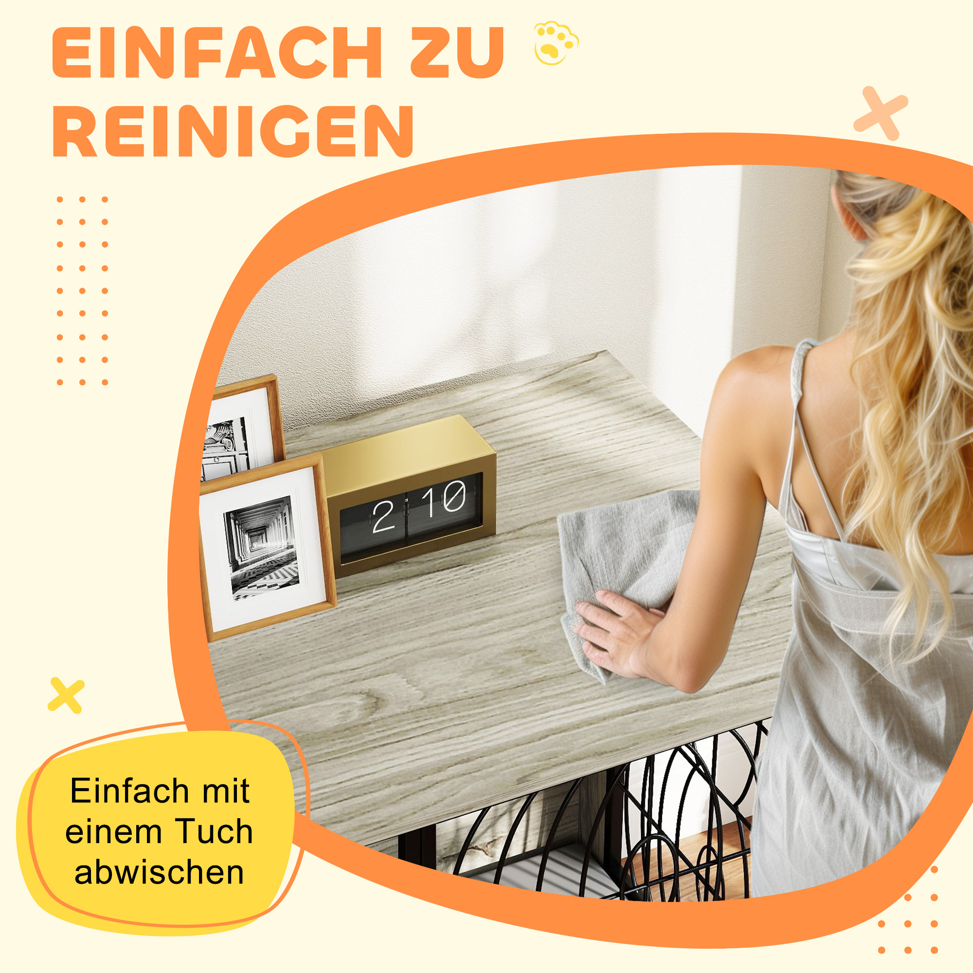 Hundebox, Hundekiste, Verschließbare Aufenthaltsbox für große Hunde, Grau