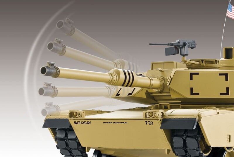 RC Panzer "M1A2 Abrams" Metallgetriebe, Metallketten & Metallräder PRO RRZ