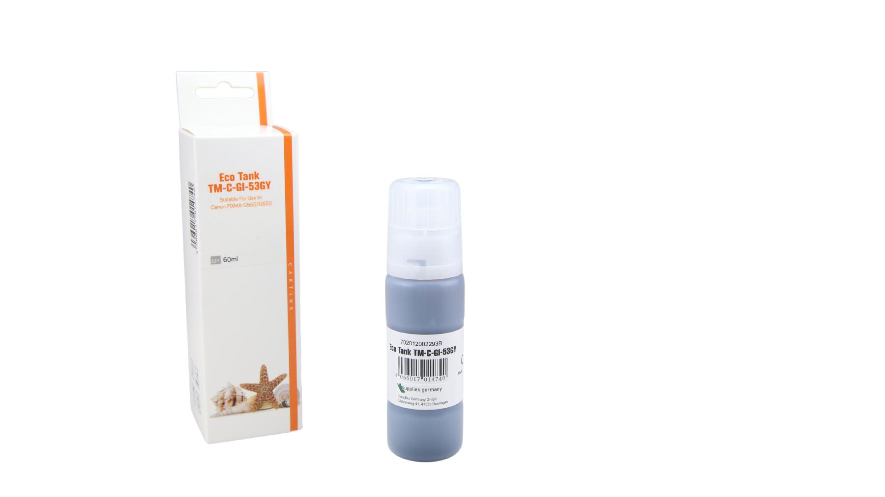 GI53GY Eco Tank Nachfüllflasche Grey für Canon / 4708C001 / 60ml GI53GY Eco Tank Nachfüllflasche Grey für Canon / 4708C001 / 60ml