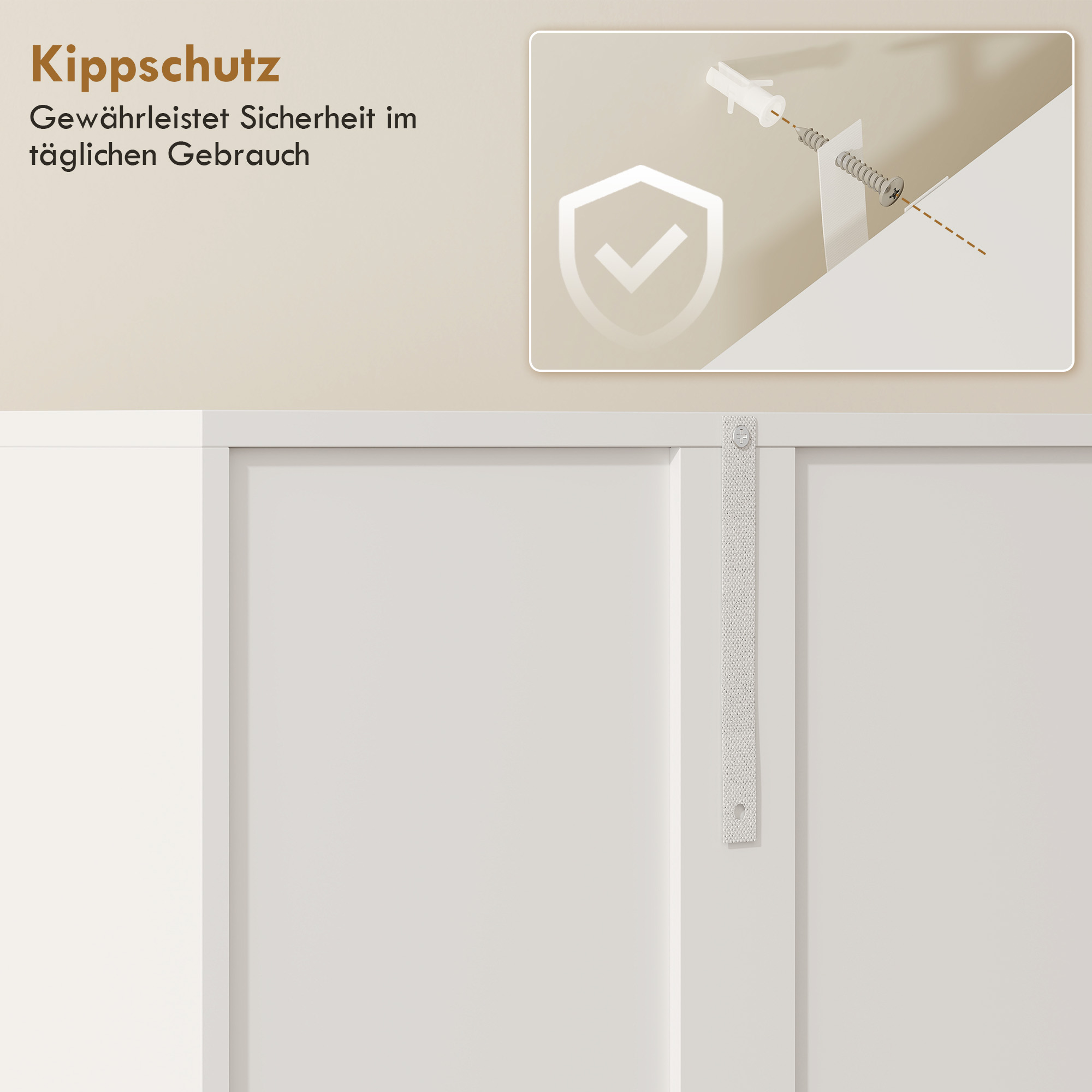 174 cm hoher Badezimmerschrank mit ausklappbarem Wäschekorb und Soft-Close-Türen, Weiß