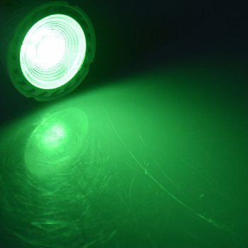 LED Strahler GU10 "LDS-50" grün / 38°, 230V/5W