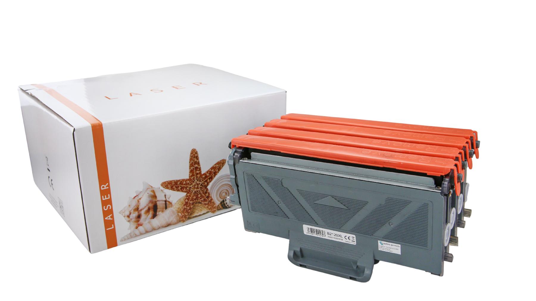 4er Set TN2120XL alternativ Toner schwarz für Brother / TN2120XL / 4x5.200 Seiten
