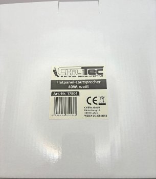 Flatpanel-Lautsprecher, 40W, weiß, Surround, 4 Ohm, 86dB, 2-Wege, Paar