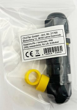 Kabelverbinder 3-polig, IP68, 450V/24A / Schraubanschluss, für Kabel Ø 6-11mm