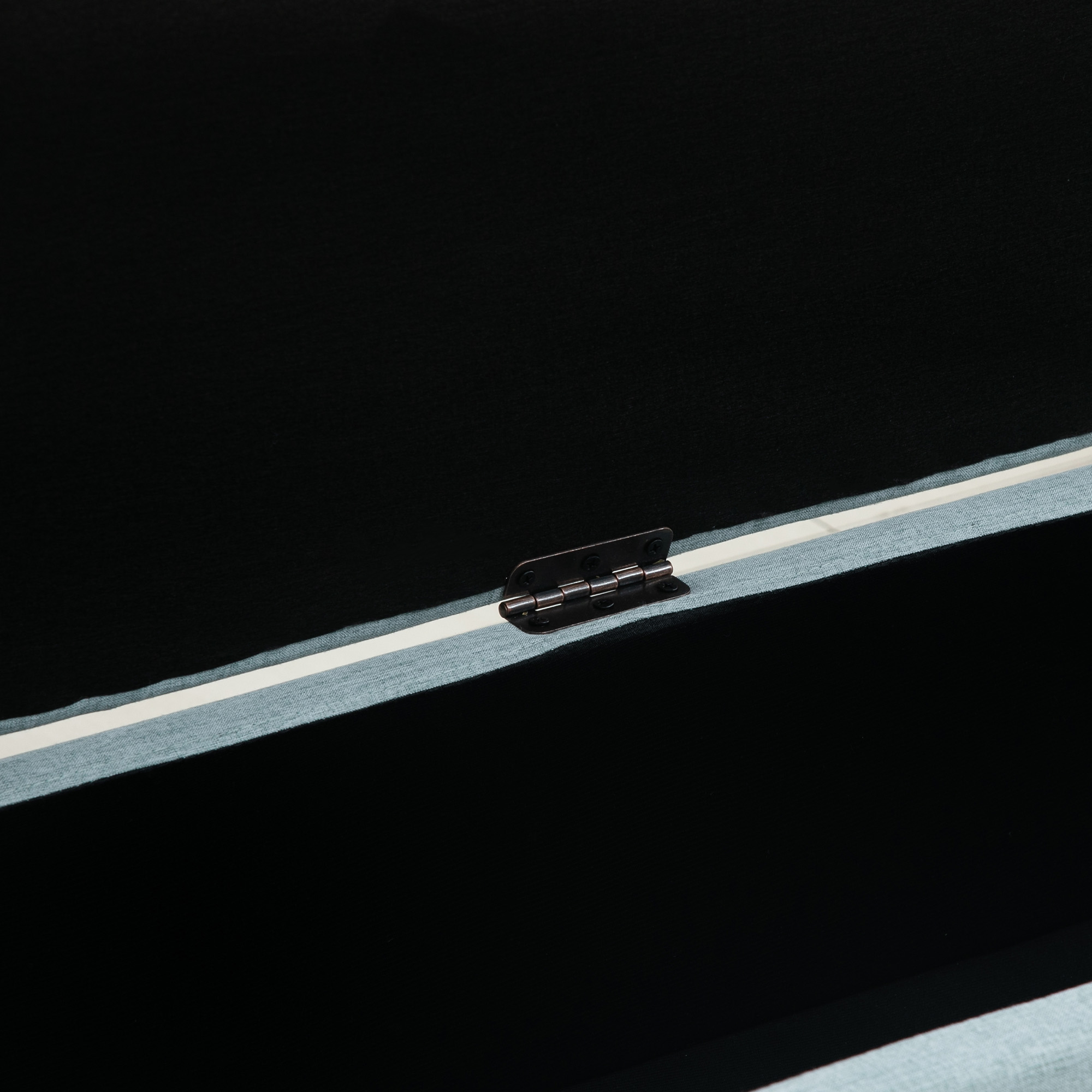 Sitzbank mit Stauraum Polsterbank mit Leinenoptik, Sitztruhe mit Holzbeine, Truhenbank für Wohnzimmer Schlafzimmer Flur 110 x 39 x 45 cm, Hellgrün