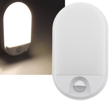 LED Wandleuchte "NIAS" IP54, 3000K / 10W, 980lm, 140° Bewegungsmelder