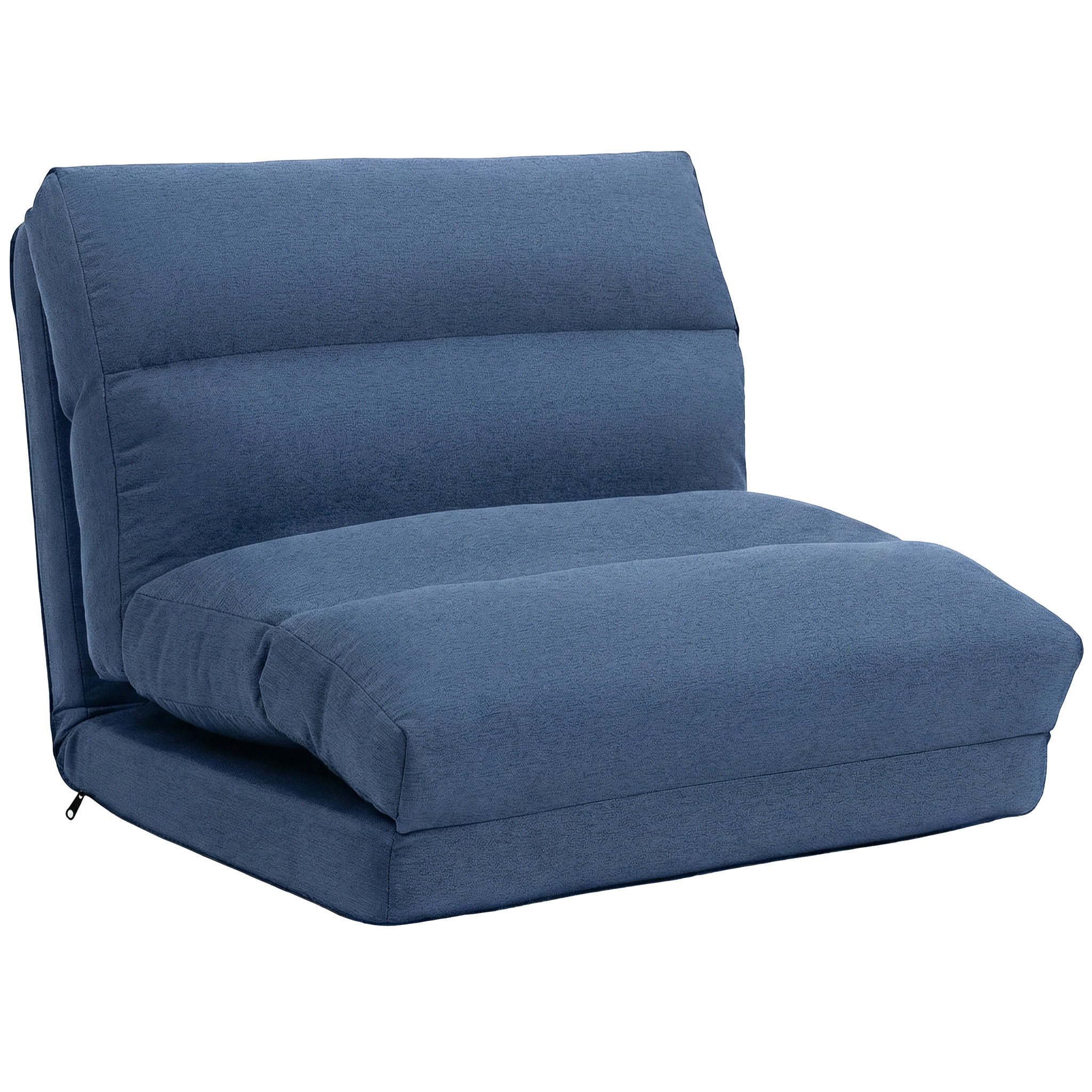 Sitzsack mit Bettfunktion, neigbare Lehne, klappbar, bis 120kg, 70 x 72 x 56 cm, Dunkelblau