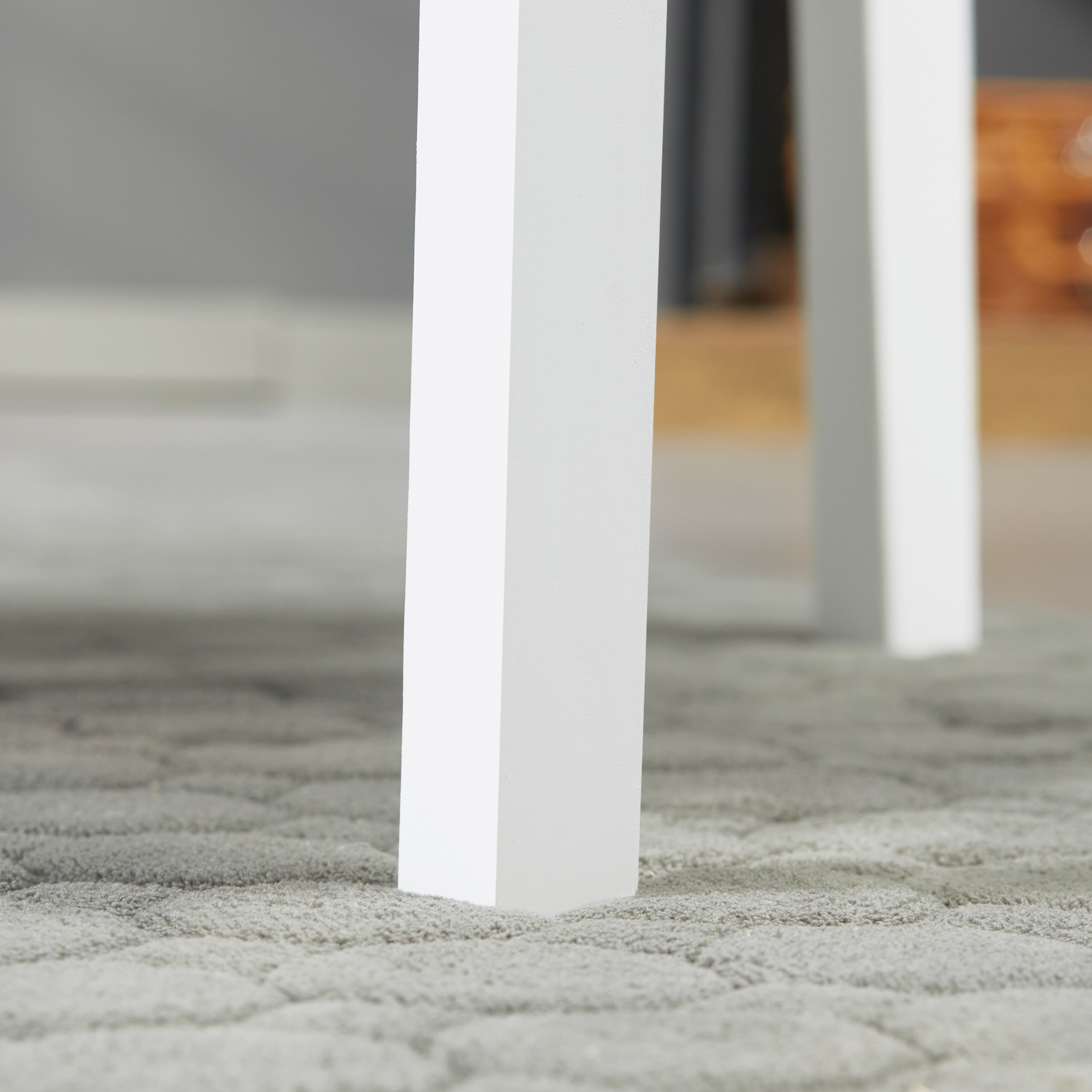 4er-Set Esszimmerstühle Küchenstühle Stühle, Massivholz, 41 cm x 46,5 cm x 85,5 cm, Weiß