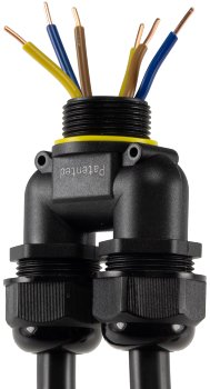 Kabelverbinder Y-Form, IP68, 450V/24A / Schraubanschluss, für Kabel Ø 8-12mm