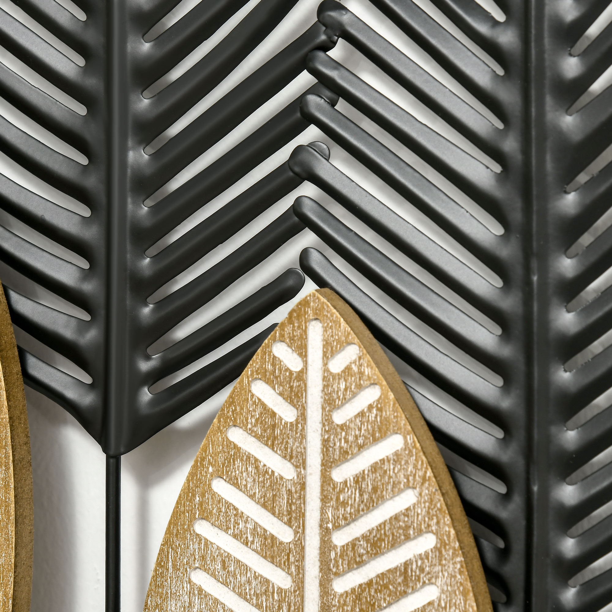 3D -Wandbilder 2er-Set Moderne Wanddekoration Metall Natur + Schwarz