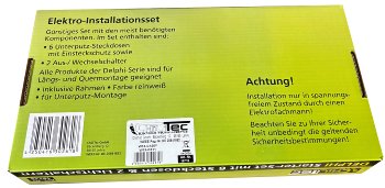 DELPHI Starter-Kit, 16-teilig, weiß / 6x Steckdose, 2x Schalter, 8x Rahmen