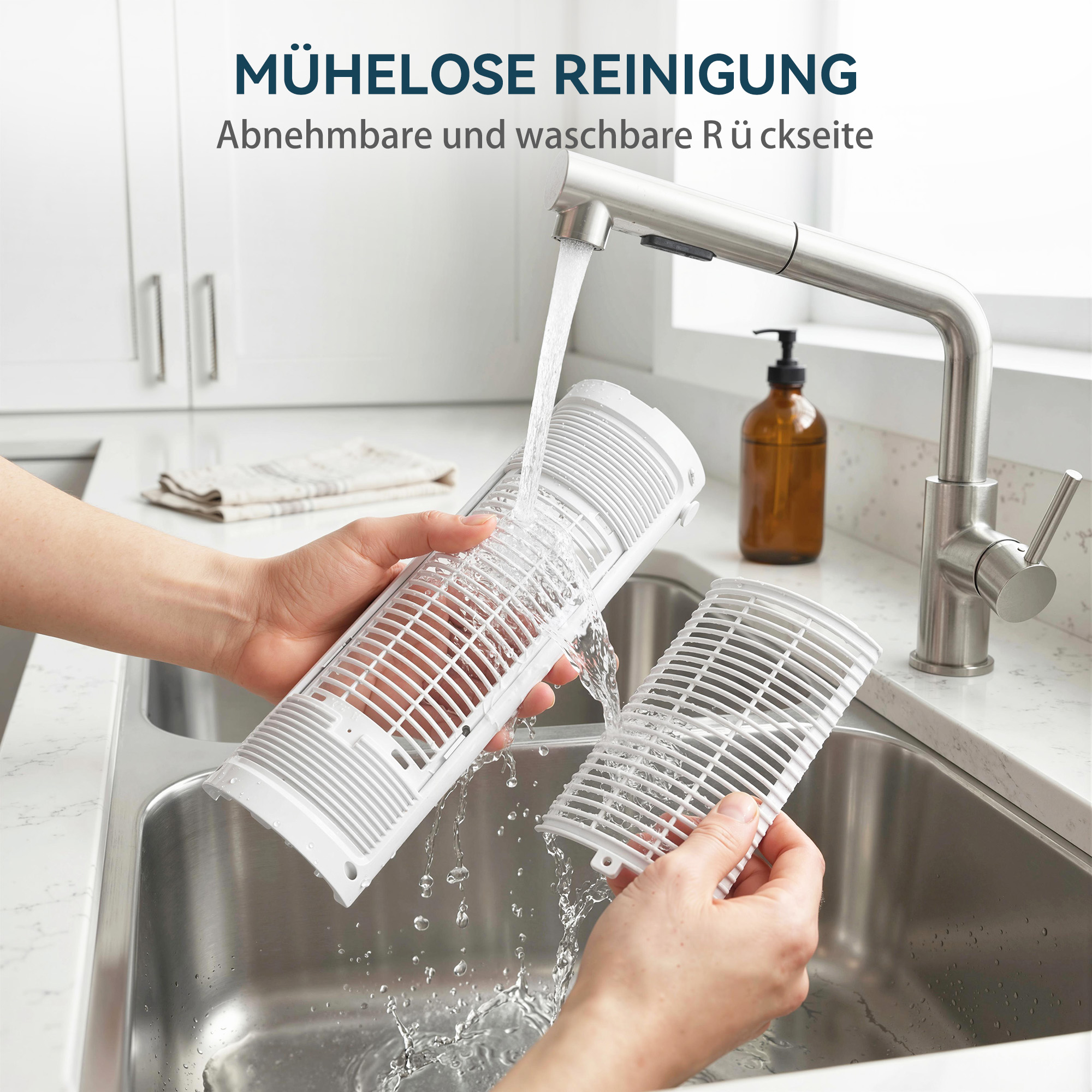 Turmventilator für das Schlafzimmer, 40 cm Tischventilator mit Nebelfunktion, 3 Geschwindigkeiten, 90° Oszillation Timer