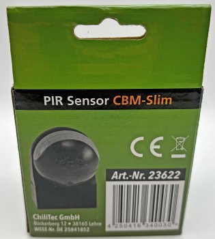Aufputz Bewegungsmelder "CBM-Slim" 180° / LED geeignet, IP44, 1-800W, anthrazit